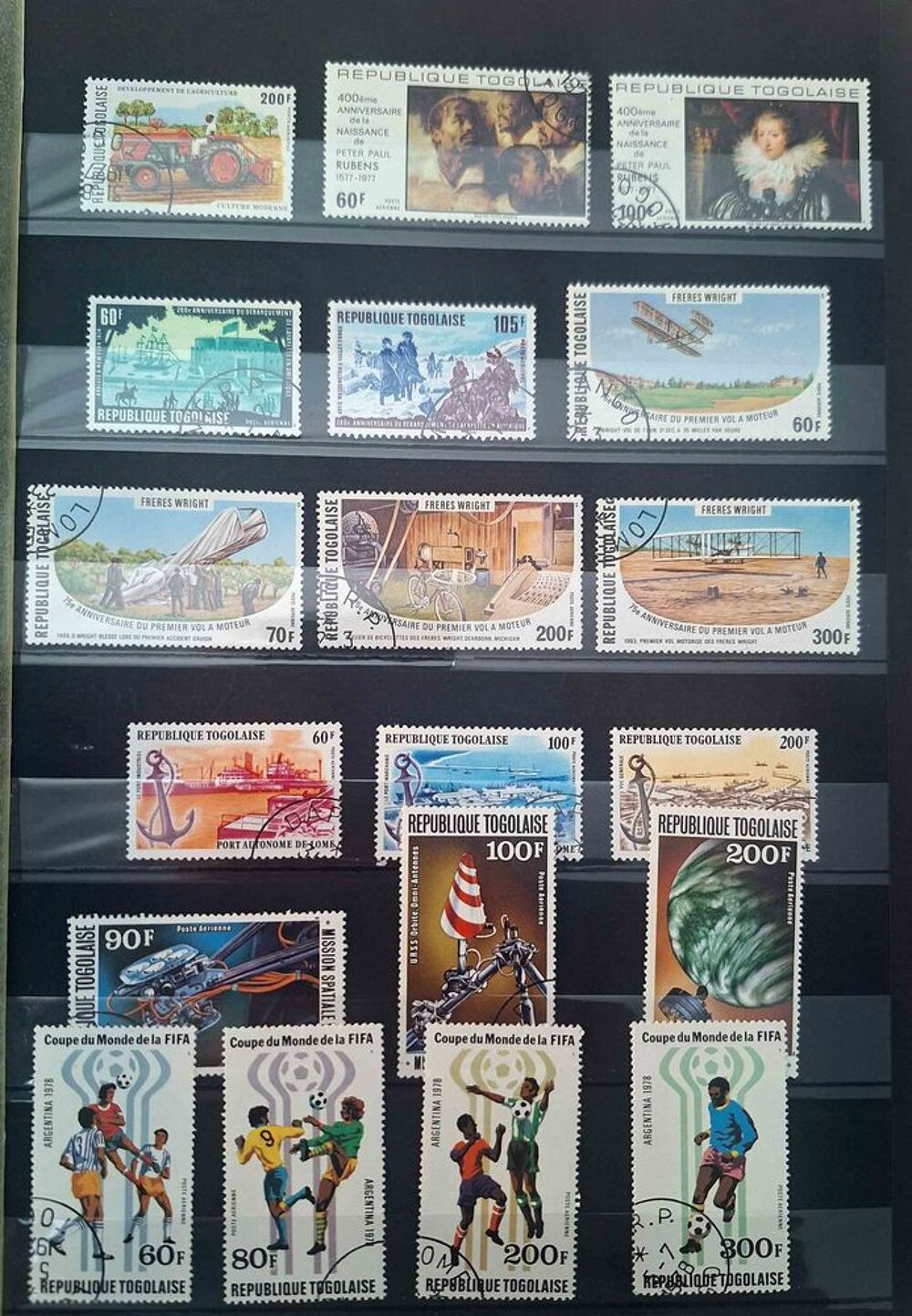 S&eacute;rie de timbres de collection du Togo A 