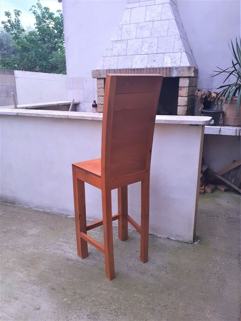 Lot de 6 chaises de bar en Teck massif Meubles