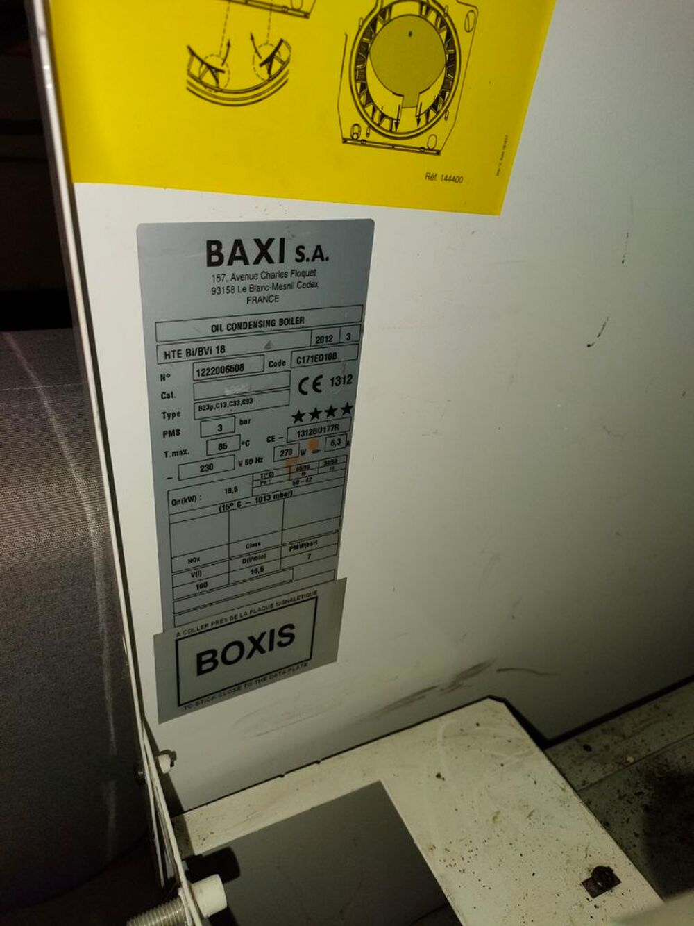 Chaudi&egrave;re fioul Ideal Standard Boxis HTE Bi/BVi 18kW Bricolage