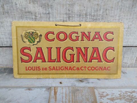 Ancien Carton Publicitaire Cognac Salignac Champenois  35 Loches (37)