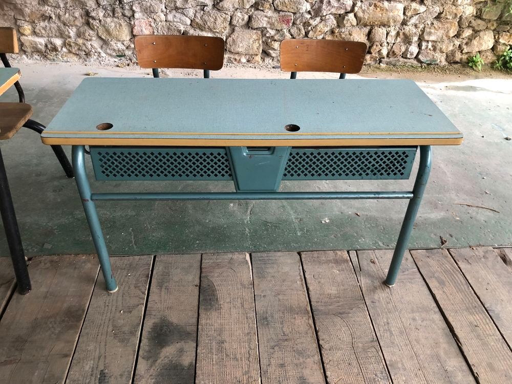 Bureau double &eacute;cole / Stella / design Meubles