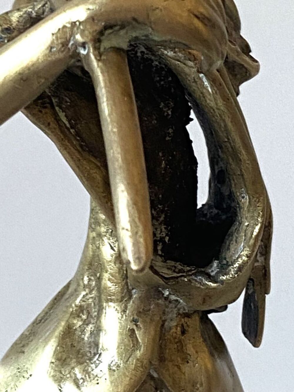 Ancienne Statuette Sujet Figurine Art Africain Ethnie Mossi 