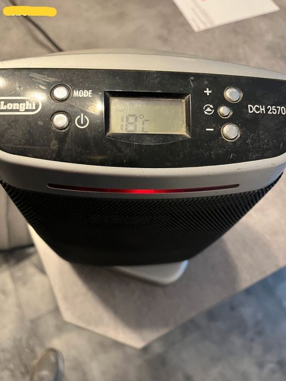 Chauffage d'appoint &eacute;lectrique D&egrave;longhi soufflant et rotatif Electroménager