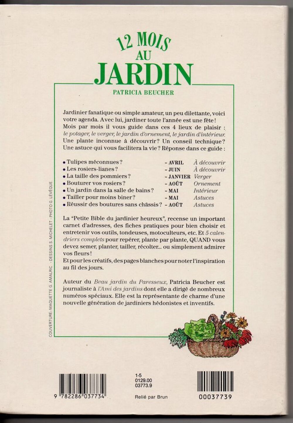 12 mois au jardin - Patricia Beucher Livres et BD