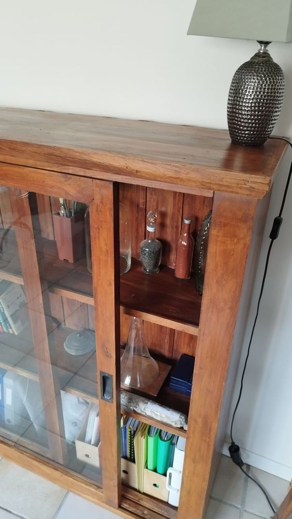 Meuble vitrine teck bois exotique Meubles