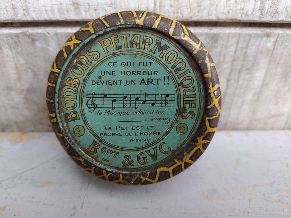 Ancienne Boite Publicitaire Bonbons Petarmoniques P&eacute;teurs 