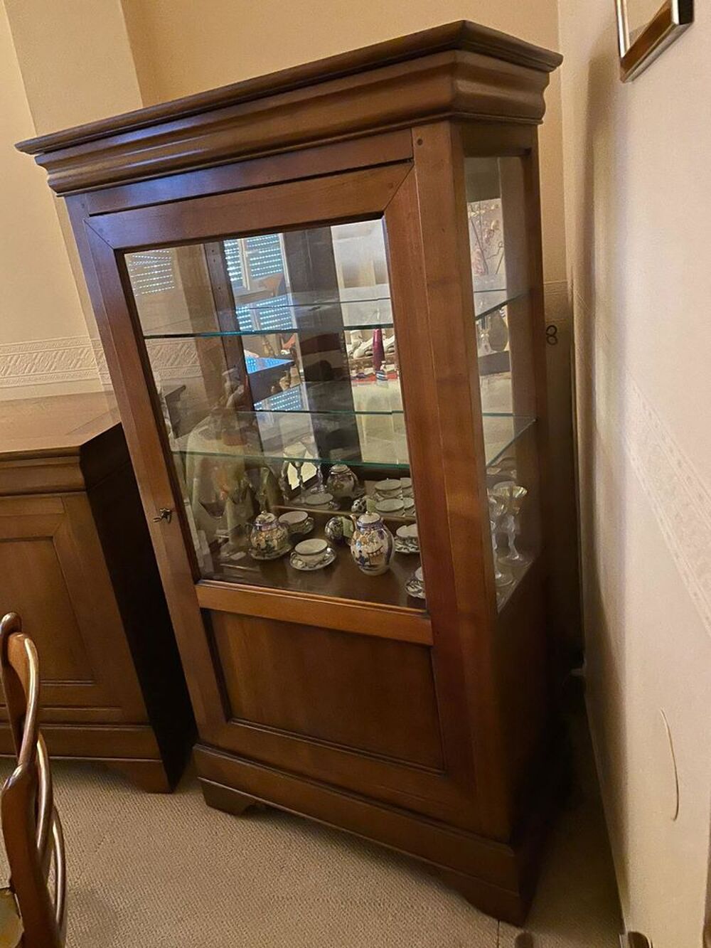 Meuble vitrine Merisier Meubles