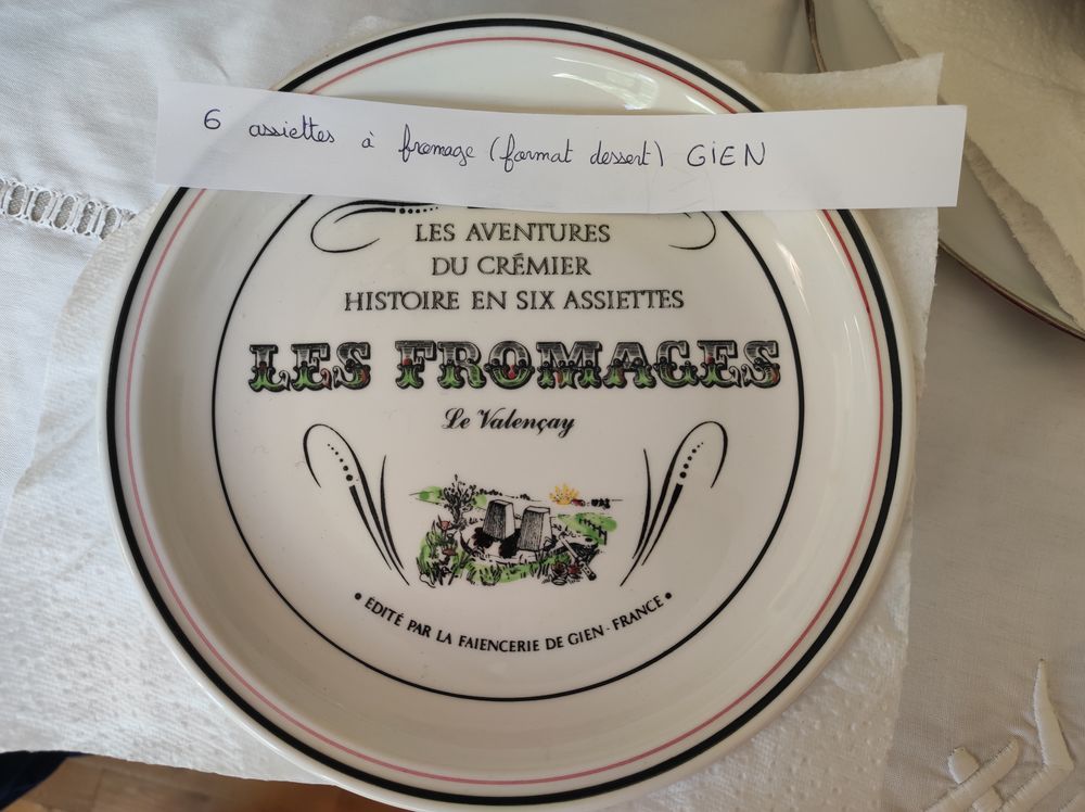 Gien assiettes &agrave; fromages Décoration