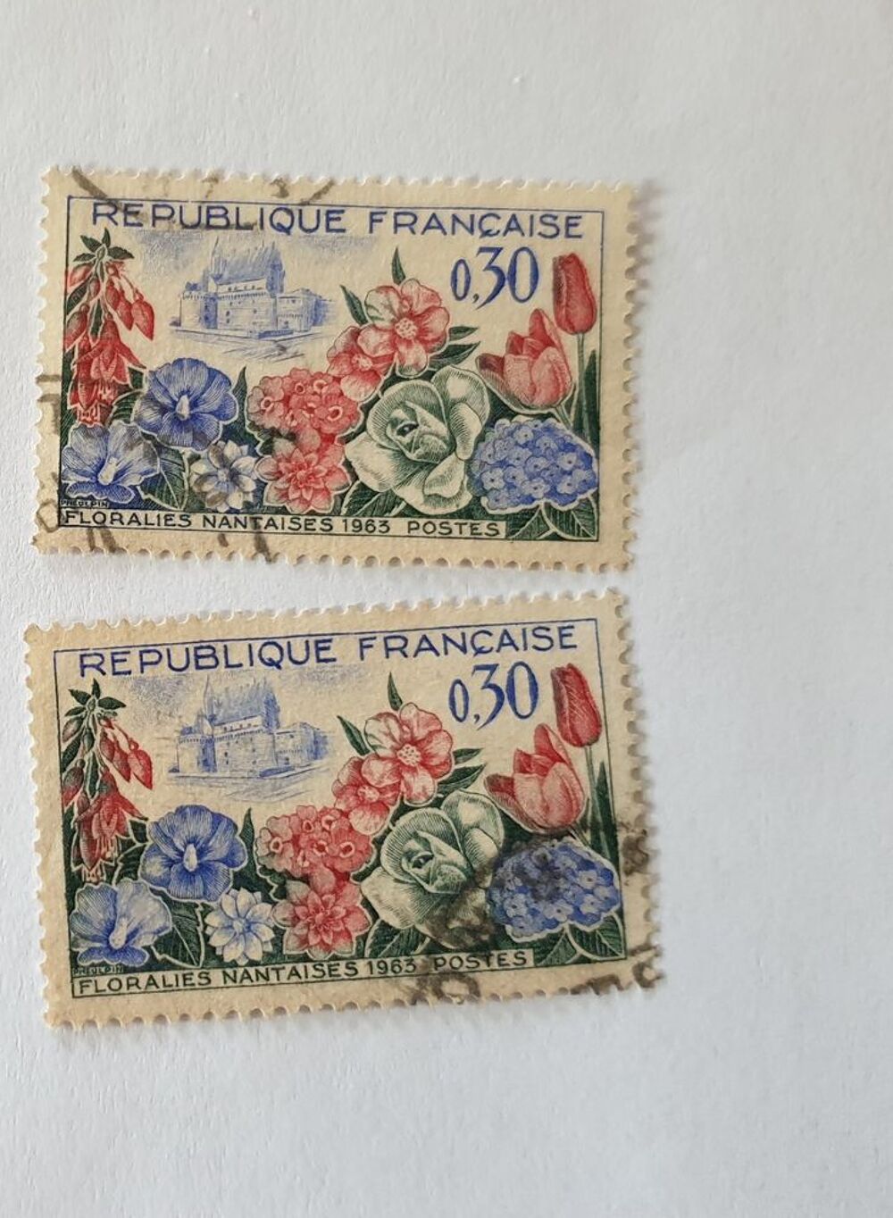 Timbre france Floralies nantaises 1963 - lot 0.12 euro 