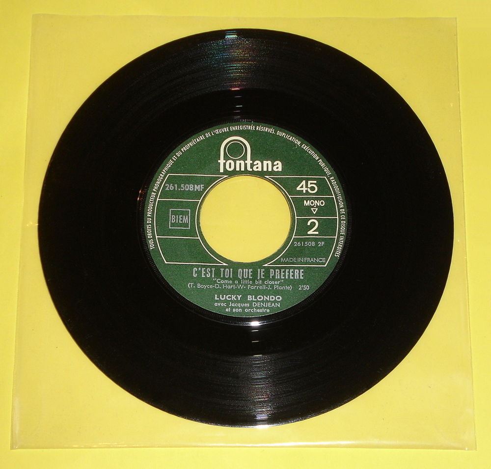 LUCKY BLONDO -45t- DES ROSES ROUGES POUR UN ANGE BLOND -1965 CD et vinyles