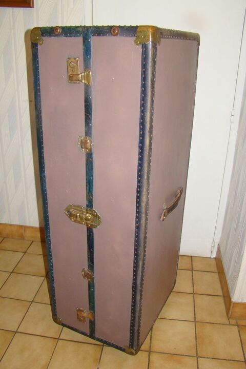 Ancienne malle cabine de voyage penderie � roulettes 1930 300 Gargenville (78)