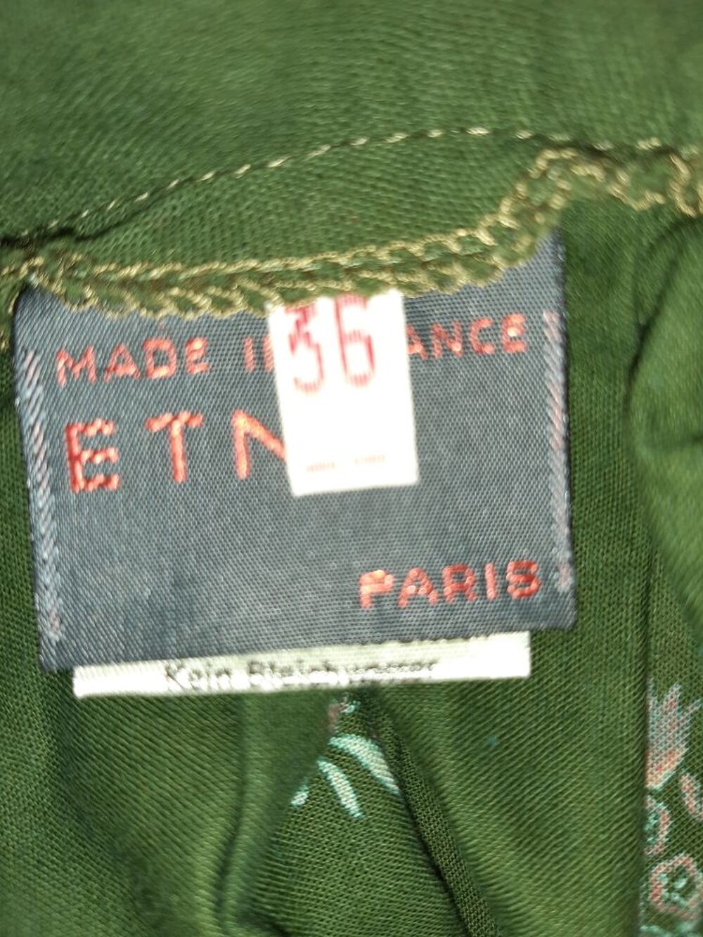 Ensemble Jupe &amp; Haut Vert et Fuschia 1980. Vêtements