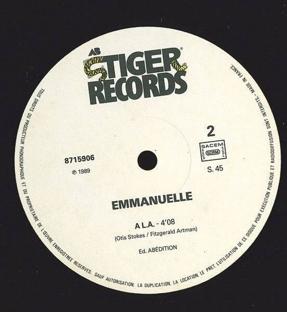EMMANUELLE (Emmanuelle Mottaz) RARE VINYL MAXI 45 TOURS PRO CD et vinyles