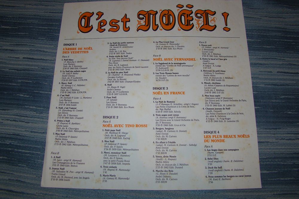 Coffret de 5 disques vinyles " C'est No&euml;l ! " vintage CD et vinyles