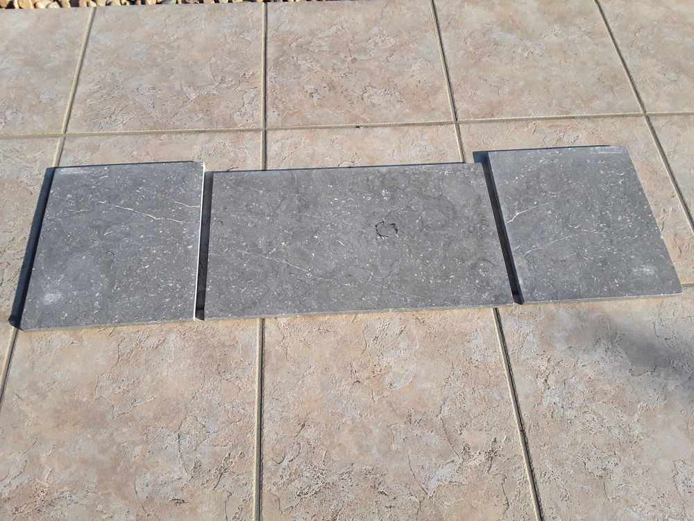 MARBRE LOT DE 3 GRIS CLAIR TBE Décoration