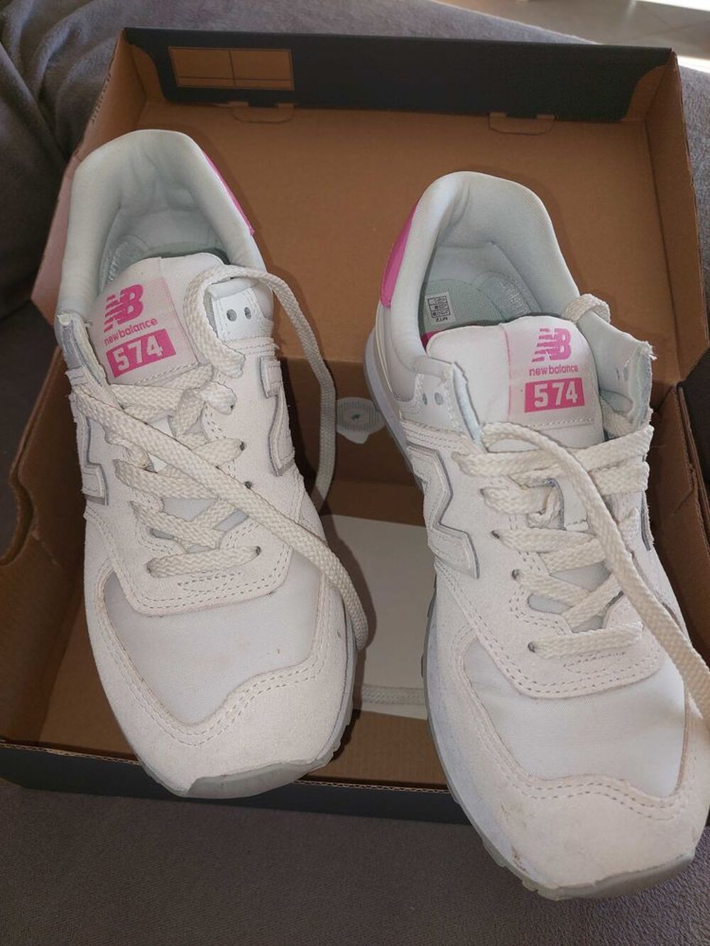 NB blanche et rose Chaussures