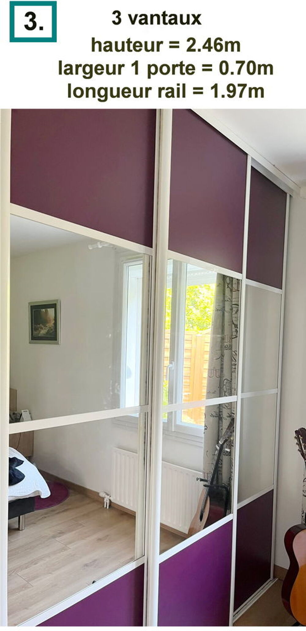 3 vantaux pour portes coulissantes Meubles