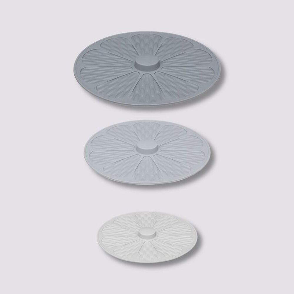 Set de 3 Couvercles Alimentaires Ronds Empilables 22/26/31cm Cuisine