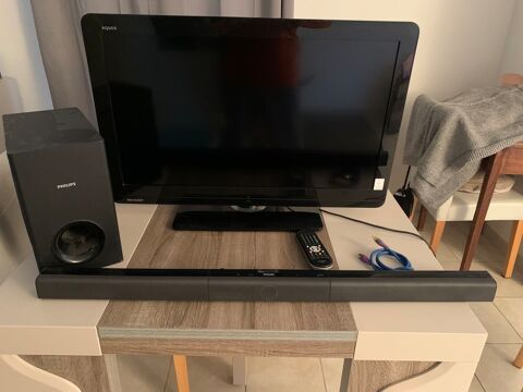 Tv sharp + barre de son Philips + caisson Philips  80 Crozes-Hermitage (26)