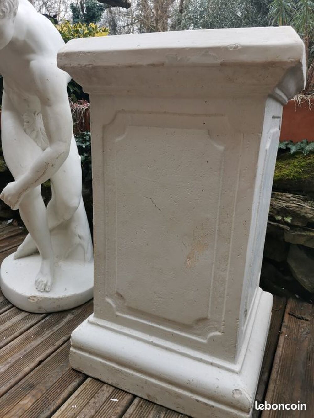 Statue de jardin Discobol et son socle Décoration