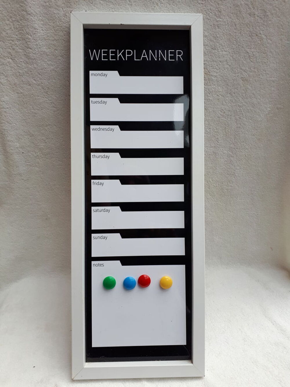 Tableau Weekplanner magn&eacute;tique Décoration