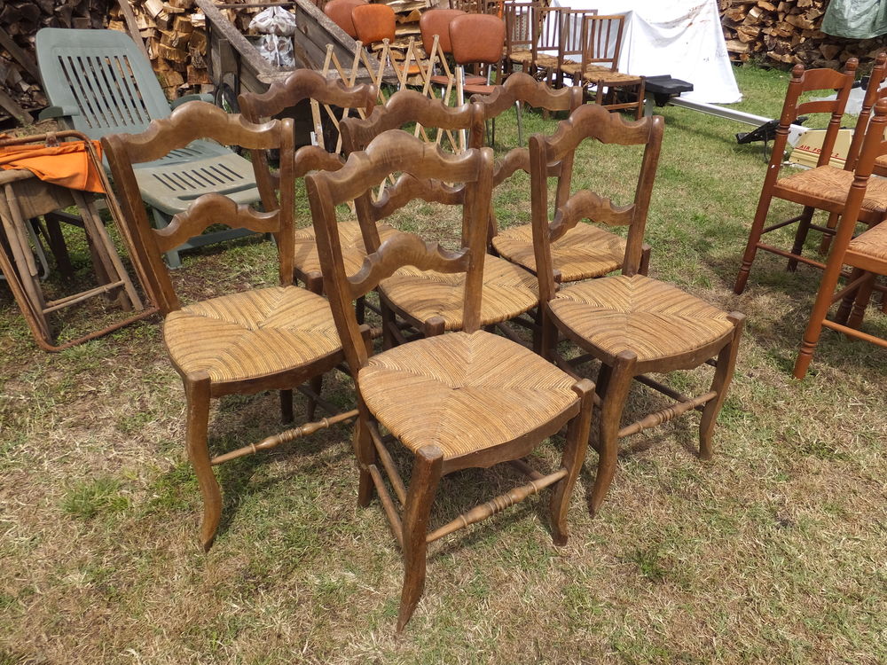 Chaises paill&eacute;es rustiques Meubles