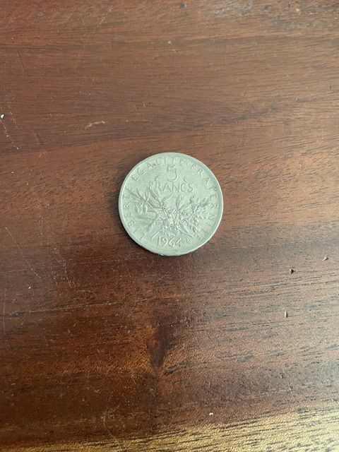 Pièce 5 francs Argent La Semeuse 27 Fréville (76)