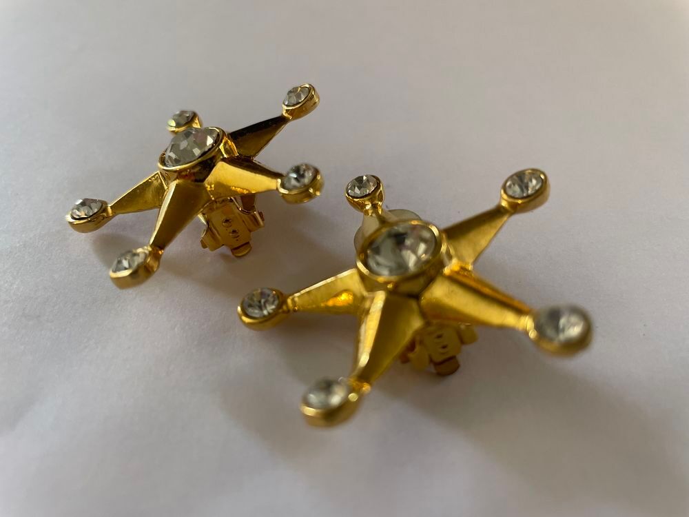 BO dor&eacute; &eacute;toile strass Ines De La Fressange Bijoux et montres