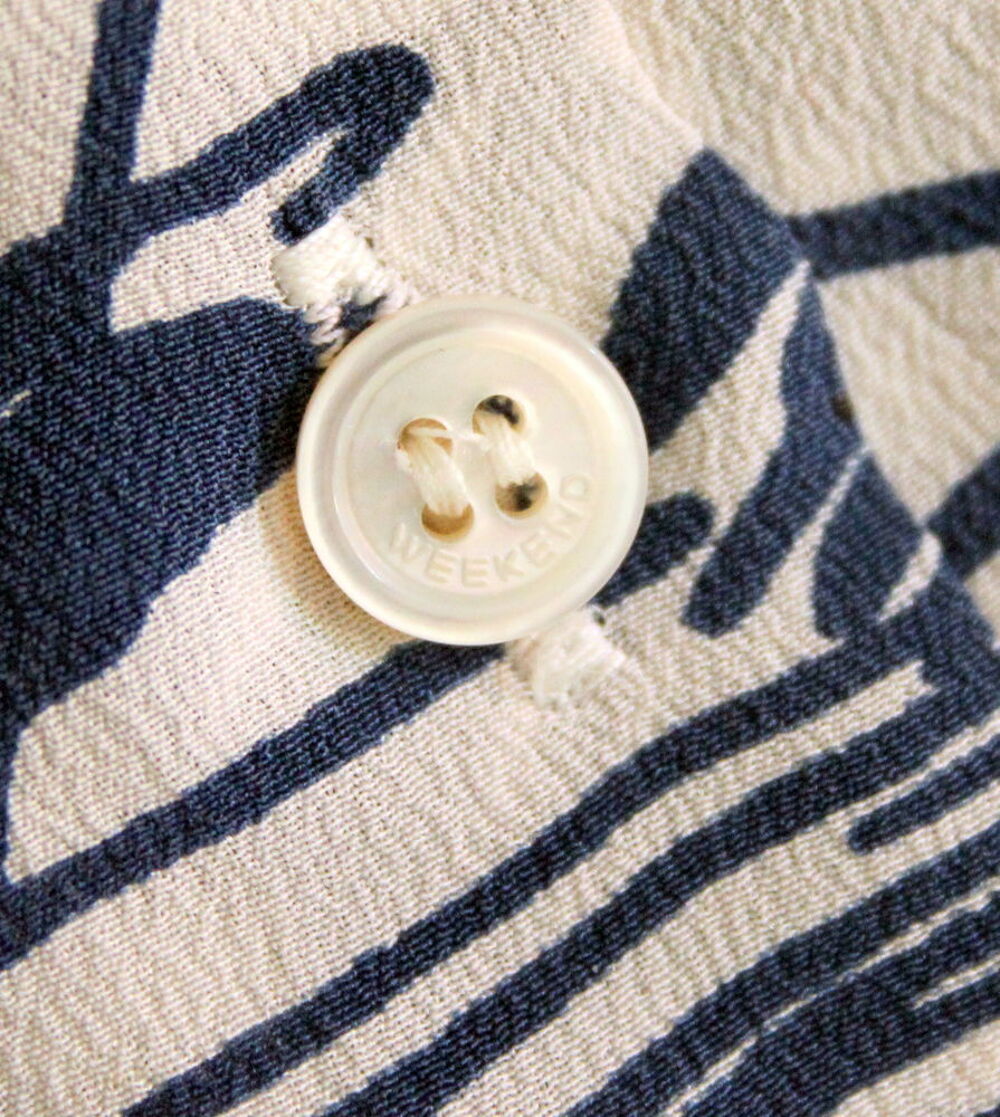 Chemise soie motifs bleus MAX MARA T.XL Vêtements