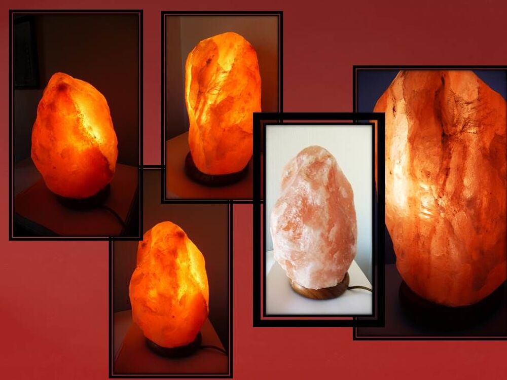Lampe en cristal de sel de l'Himalaya Bijoux et montres