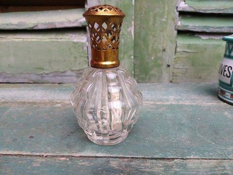 Ancienne lampe Berger Verre Moulé Laiton 35 Loches (37)