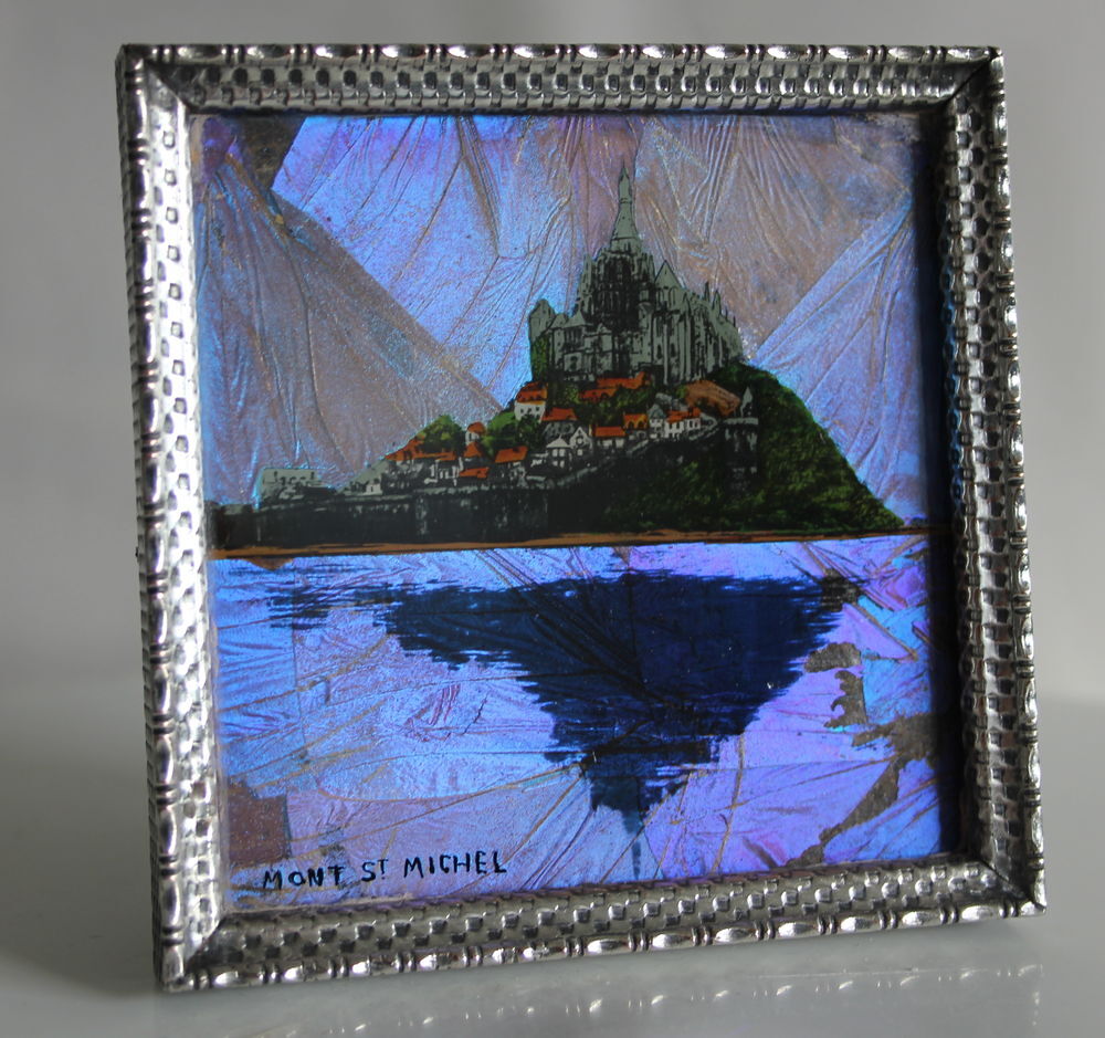 MONT ST MICHEL papillon morpho, chromo 