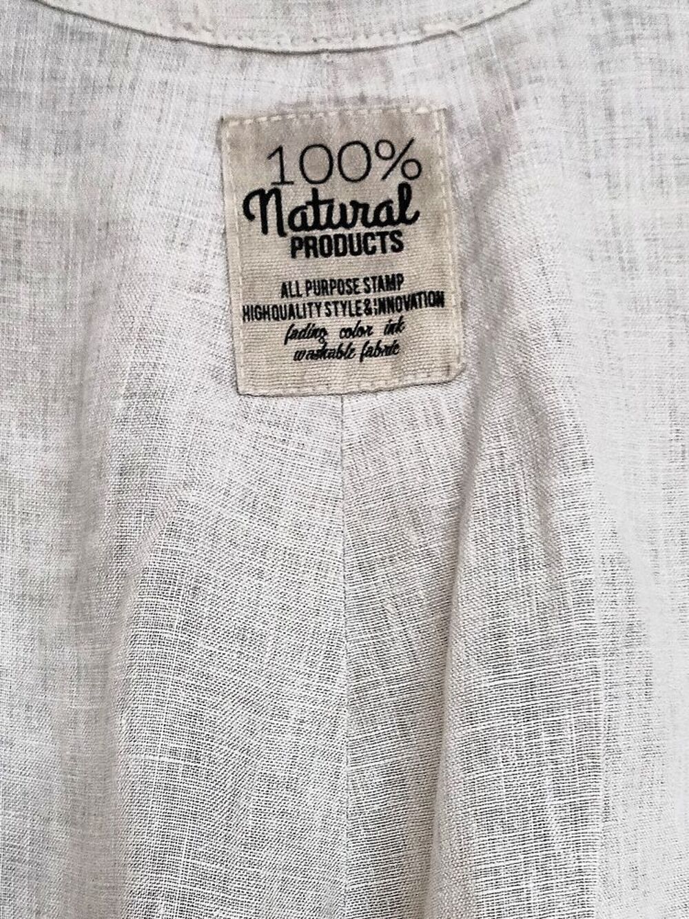 robe assymetrique beige en lin Neuve marque Planete Vêtements