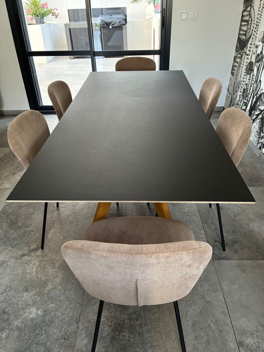 Table HAY salle &agrave; manger et chaises POMAX Meubles