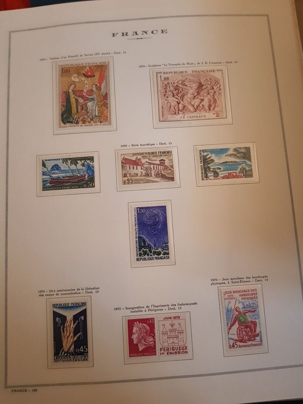 Collection de 10 albums de timbres Photos/Video/TV
