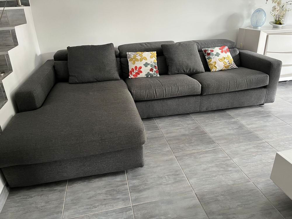 canap&eacute; m&eacute;ridienne gris Meubles