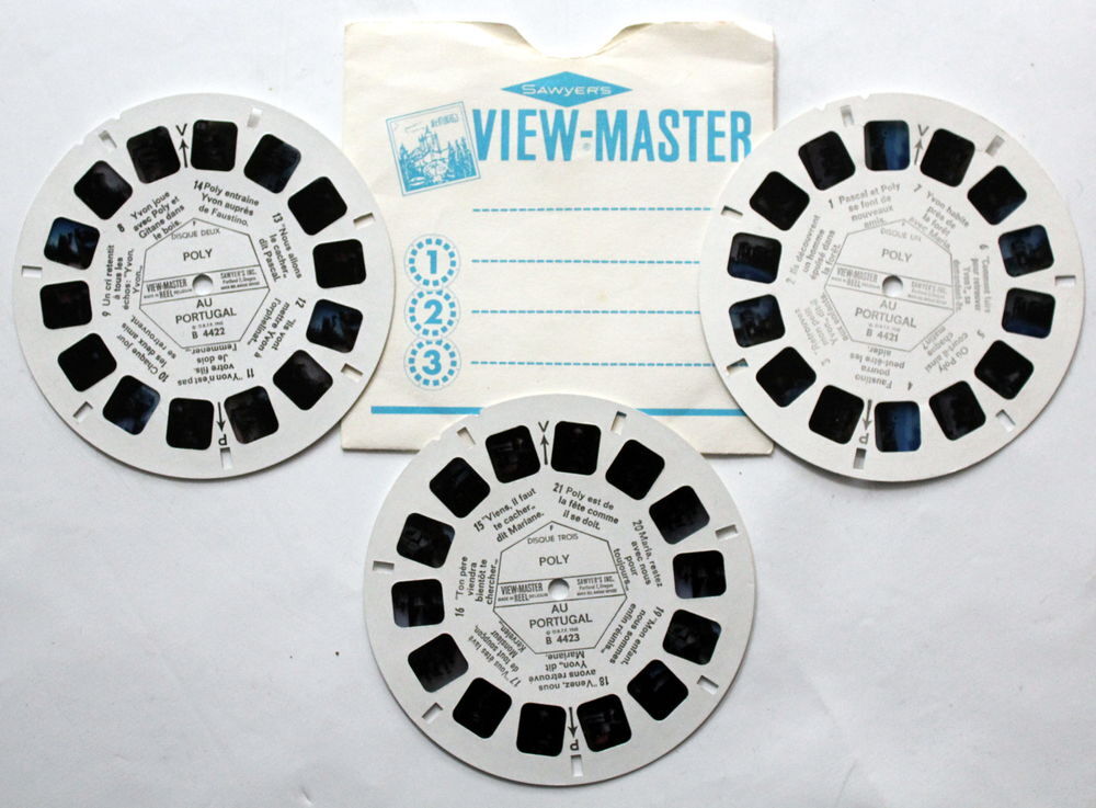 Pochette 3 disques VIEW MASTER Poly le poney au Portugal Photos/Video/TV