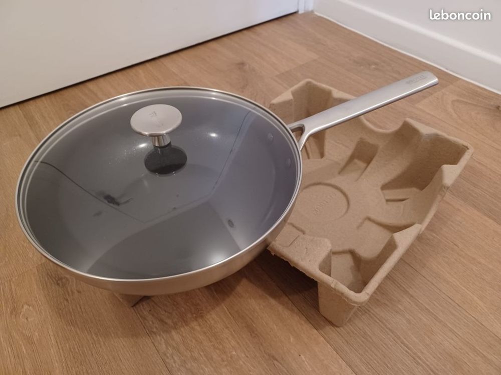 Po&ecirc;le inox 28 cm Royal Van Kempen &amp; Beeger avec couvercle Cuisine