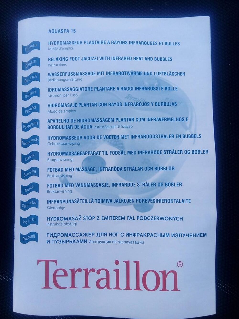 HYDROMASSEUR Terraillon AQUASPA 15 Electroménager