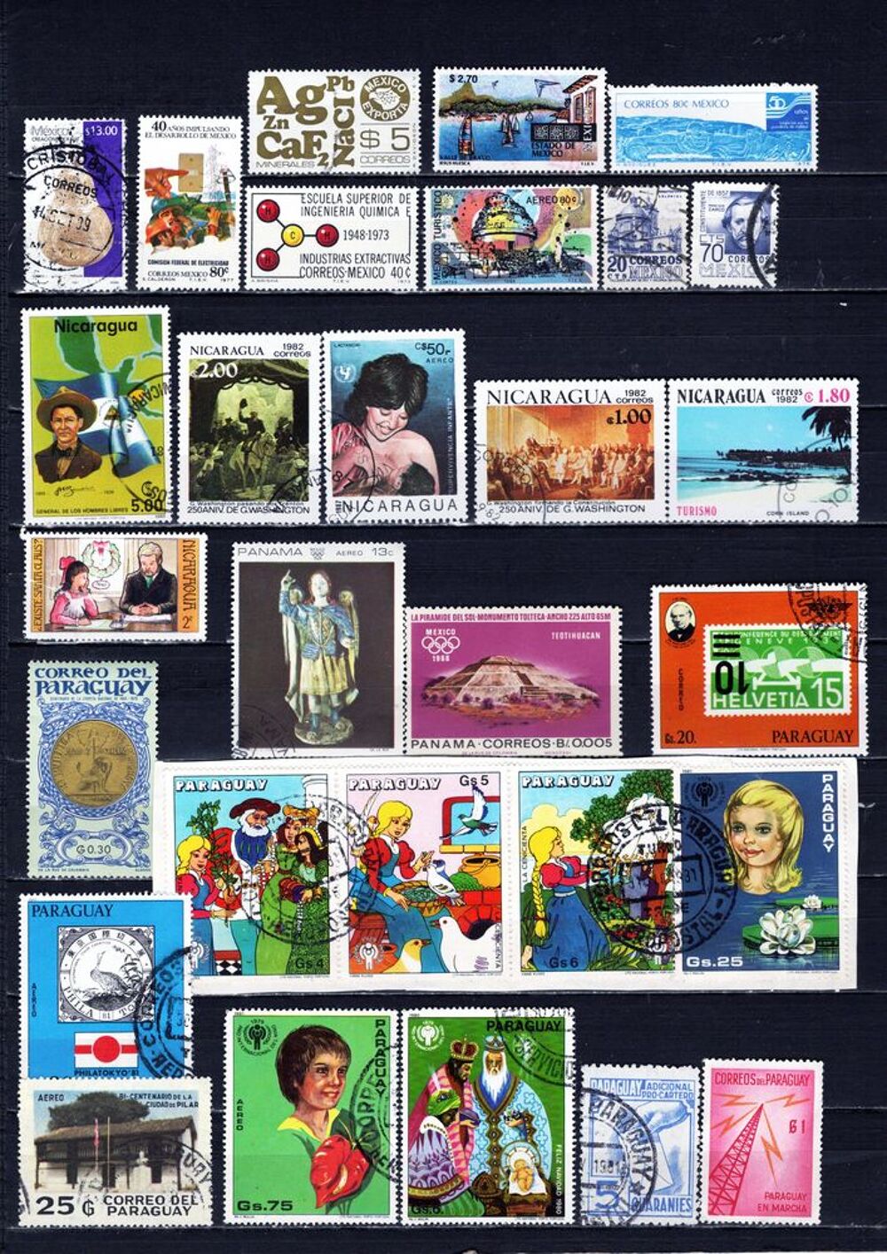 lot de 191 timbres du CONTINENT AMERICAIN 