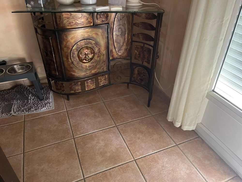 Console acier et verre Meubles