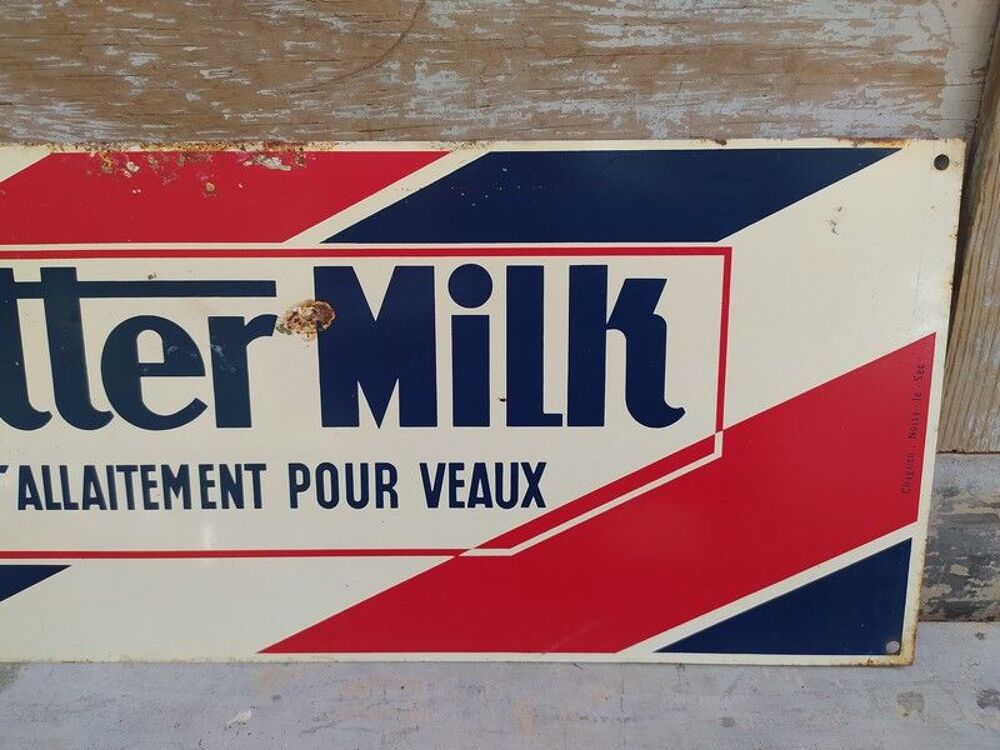 Plaque T&ocirc;le Publicitaire Better Milk Aliment Veaux Niort 
