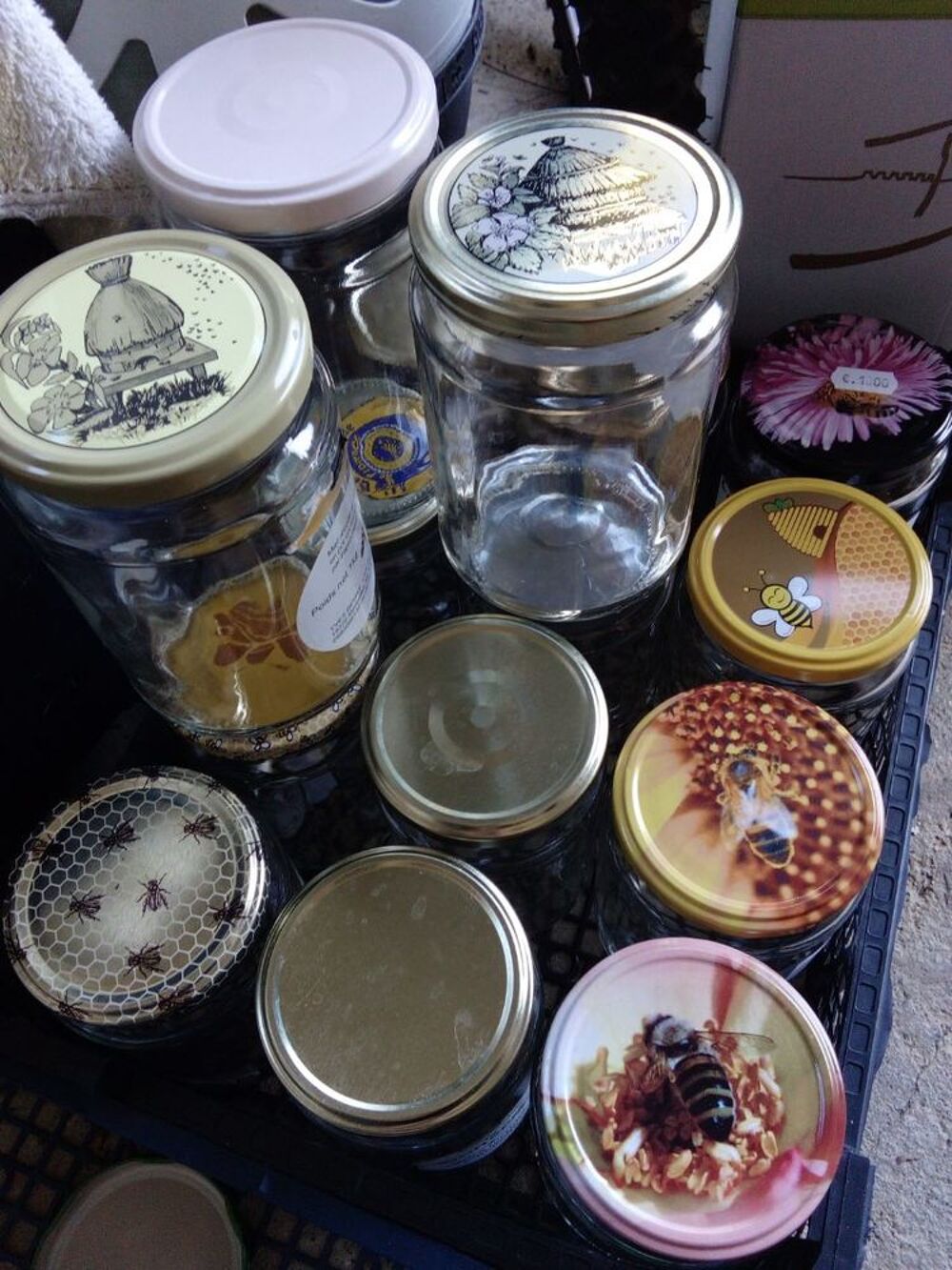 Lot de 10 Pots de miel en verre 1Kg vides Cuisine