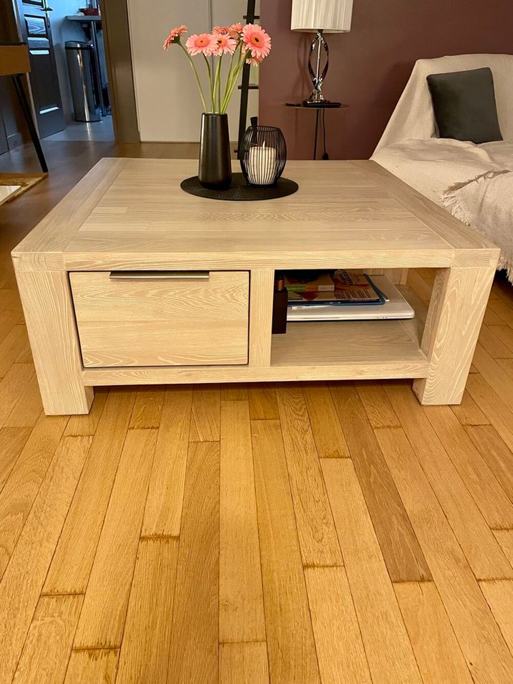 table basse en orme massif Meubles