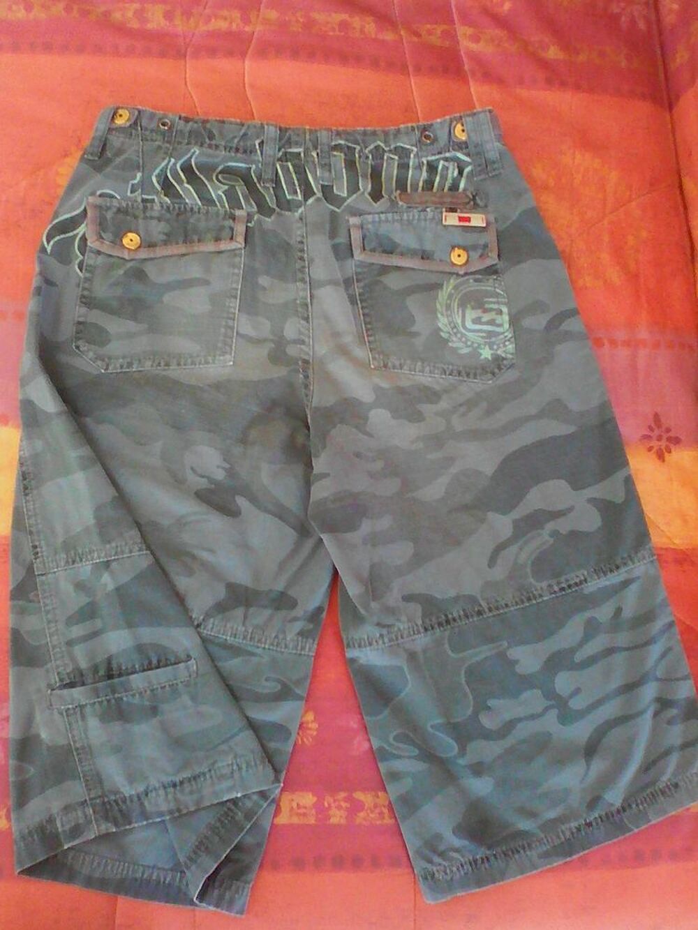 Bermuda &eacute;pais gris militaire Gar&ccedil;on 14 ans MIROTON Vêtements enfants