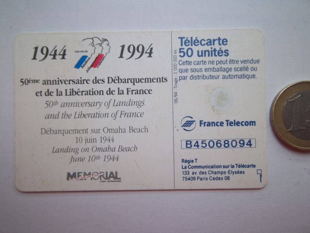 Omaha beach 1944 souvenir 50 &eacute;me anniversaire d&eacute;barquement 