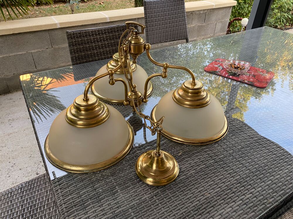 Lustre bronze dor&eacute; Dcoration