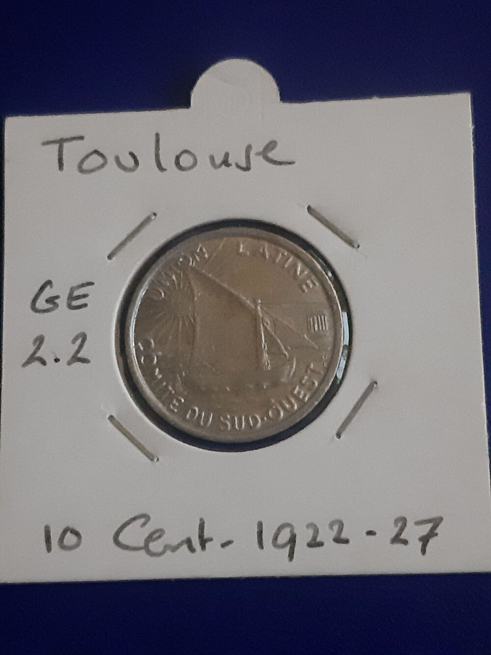 1922-27 et 1922-33 Toulouse 10 cts n&eacute;cessit&eacute; 