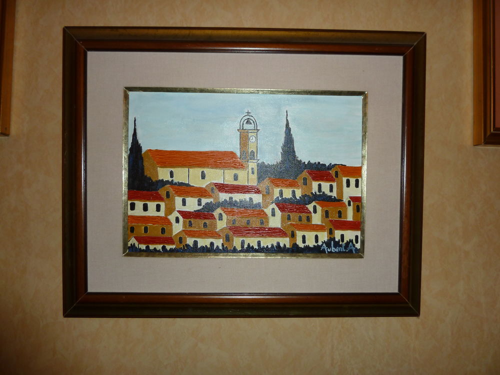 TABLEAU HUILE SUR TOILE "ANDRE AUBERT" DU LUBERON Décoration