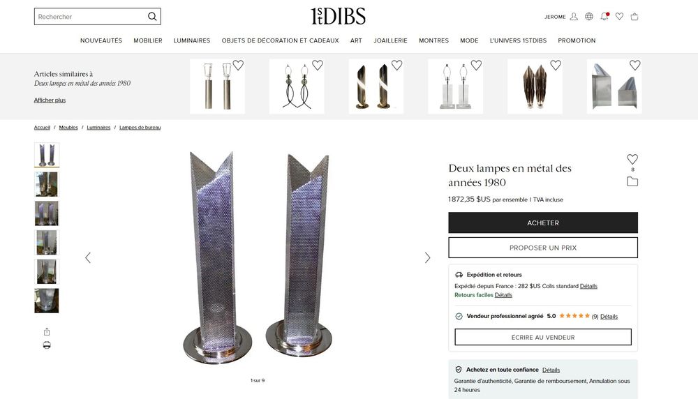 Lampe postmoderne " Skyscraper " ? Italie, ann&eacute;es 1980 D�coration